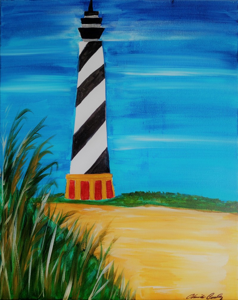 Good Morning, Let's Paint: Lighthouse Beach - 1 Free Drink w/ Every Ticket Purchased!
