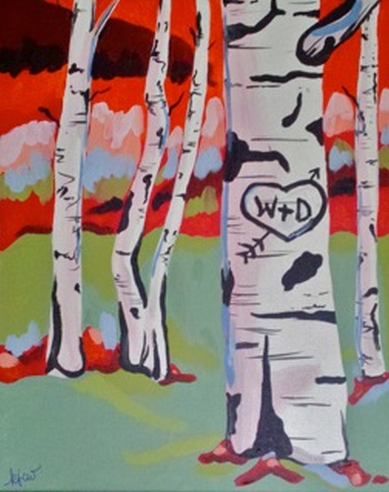 Single Canvas -Love Tree 