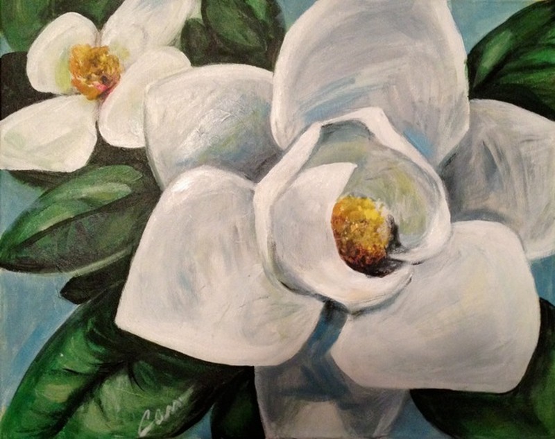 Sip & Paint Southern Magnolias - BYOB and Free Parking