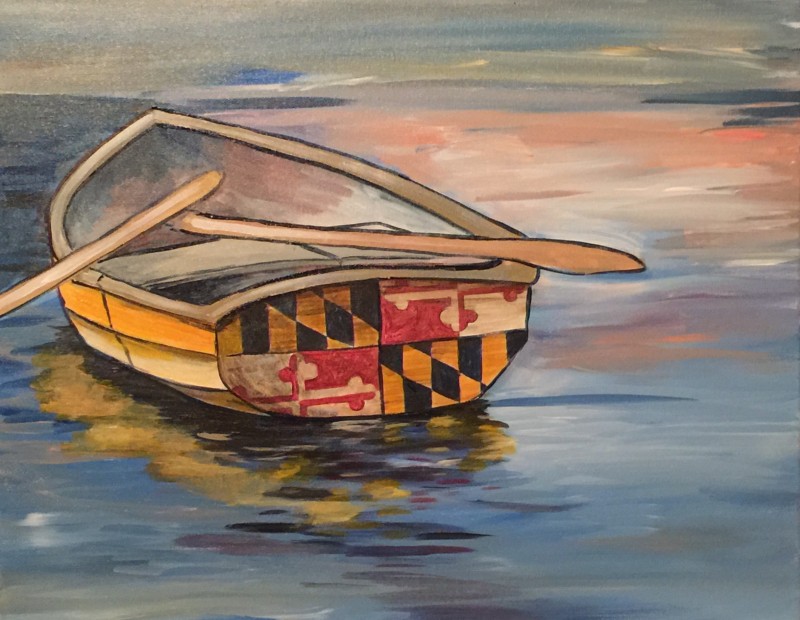 IN-STUDIO  Maryland Flag Boat