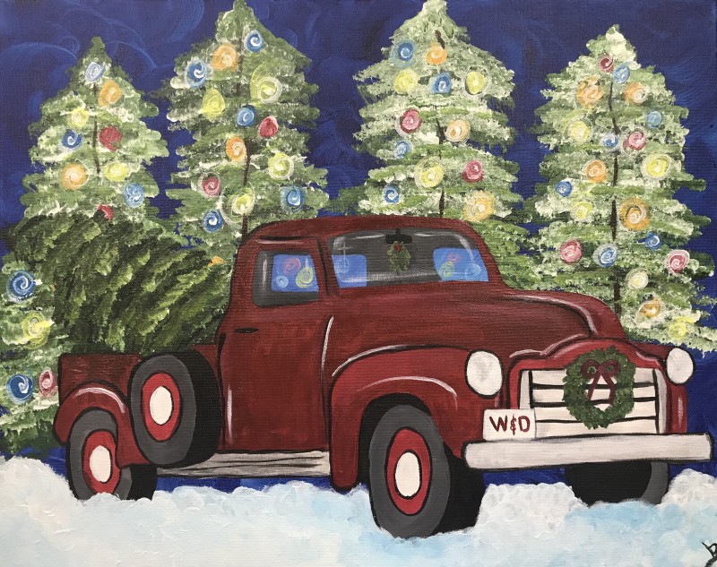 Merry & Bright Red Truck