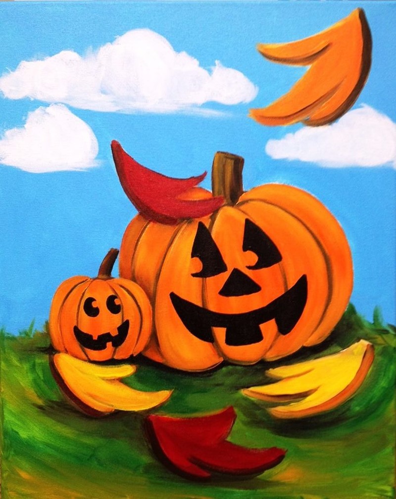 No School? Paint Kiddo Pumpkins with Us - Art Camp - Art Skills