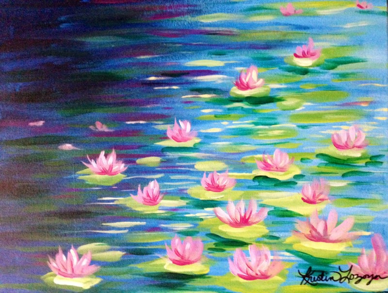 Mother's Day - Money Lillies - 16x20 Acylic on Canvas