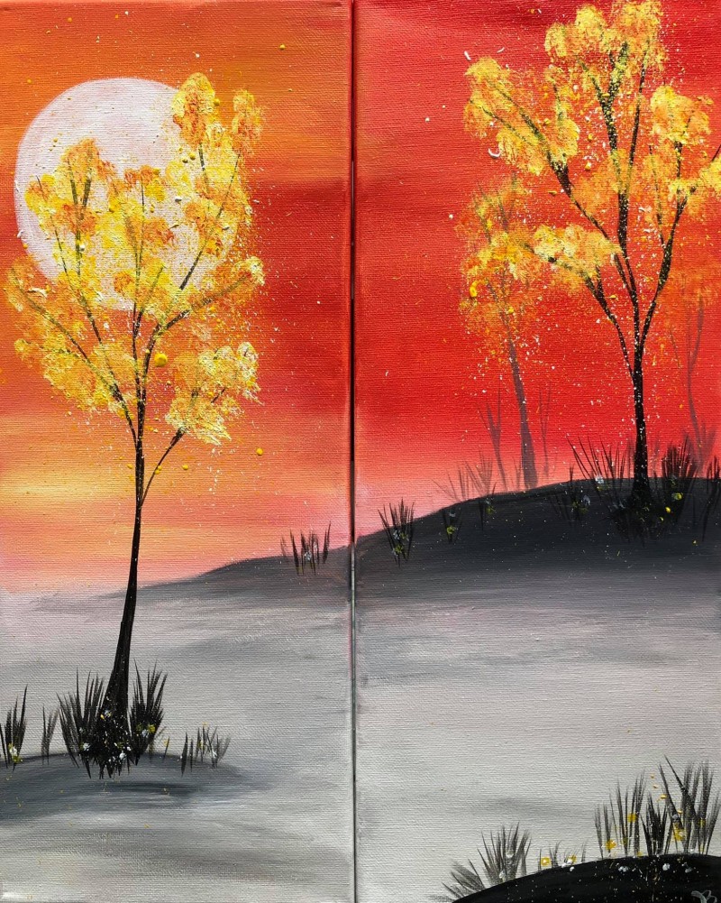 MOONFIRE HAZE *SINGLE CANVAS OR DATE NIGHT*