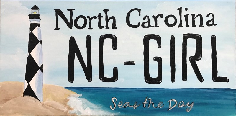 NC Girl License Plate
