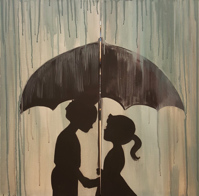 DATE NIGHT! "Love Weathers ALL!" One Price, TWO Canvases!
