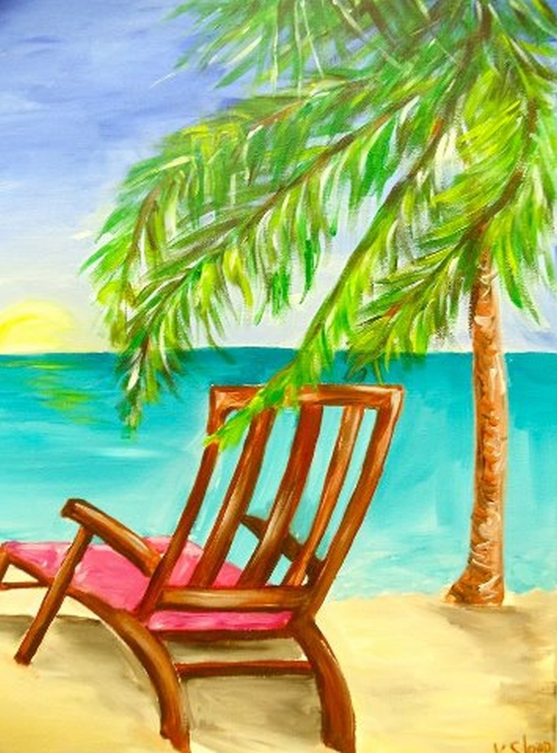 Candles & Canvas! "Palm Beach Chair" Includes Usu Company Candle Workshop & Painting Class! 6:30-9:00pm