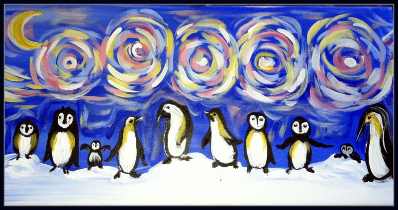 Starry Night Penguins