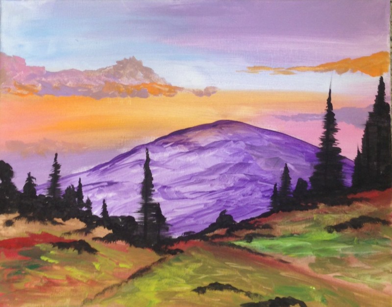 All Ages Painting Event - Purple Mountains Majesty - BYOB and Free Parking