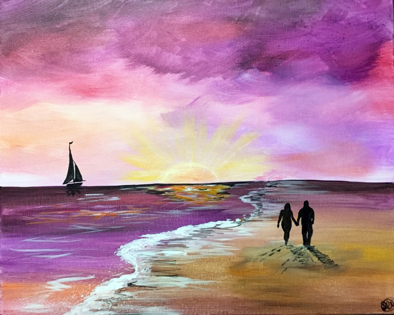 "Purple Sunset!" Adult Studio