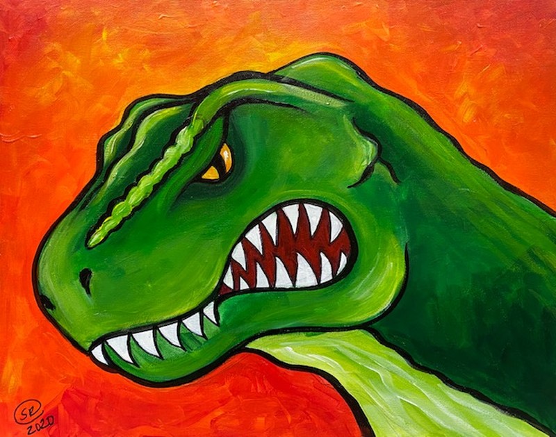 Kids Painting | Rex the T-Rex