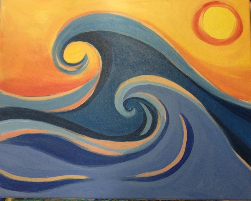 Good Morning! Let's Paint: Ride The Waves- Includes A Cup of Coffee W/ Ticket Purchase!
