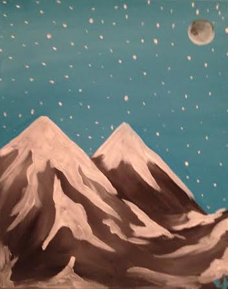 ALL AGES: Moonlit Snowy Mountain