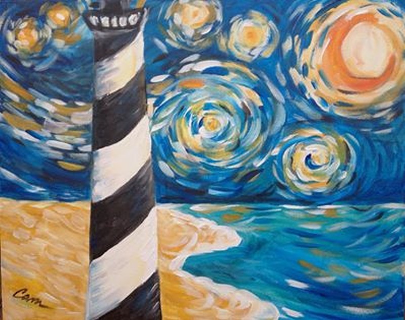 Starry Night Lighthouse