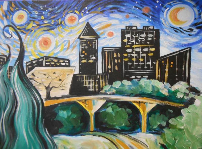 ON WHEELS @ CLOUDS BREWING CO. | Starry Night Raleigh Skyline