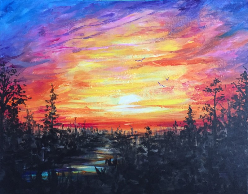 Paint & Sober: Sunset Forest