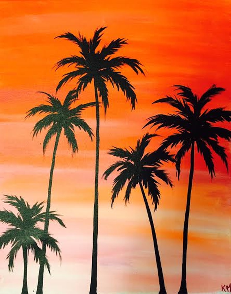 Sunset Palm