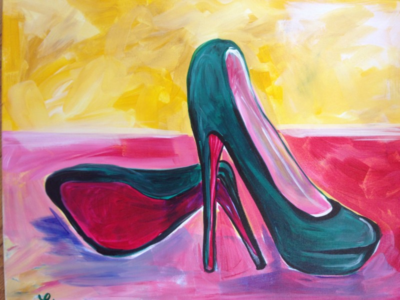 TEAL HEELS PAINT CLASS