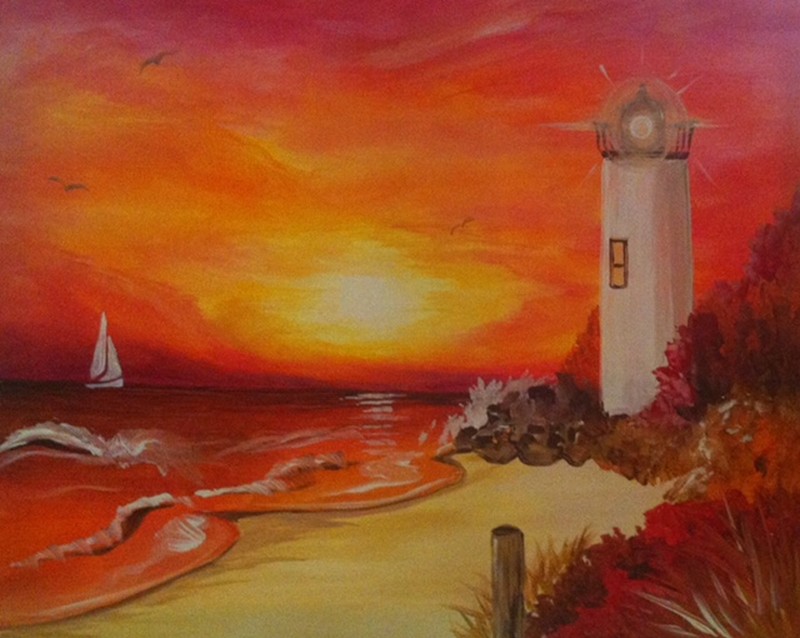 Team RadOnc for Noreen | Paint it Forward for Leukemia and Lymphoma Society | "Thanksgiving Lighthouse"