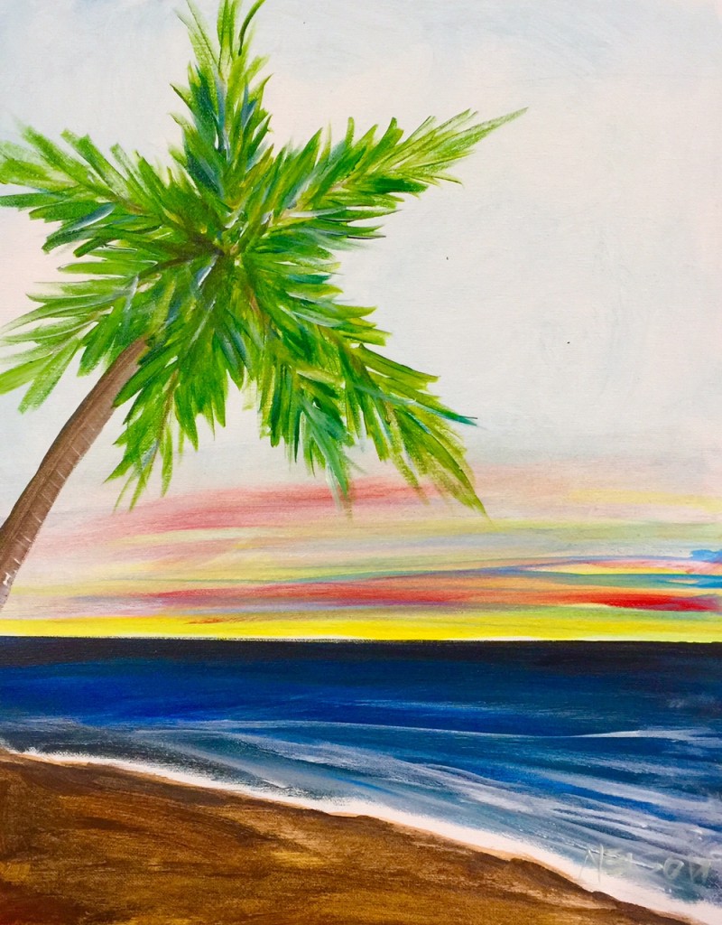 Palm Tree By The Beach