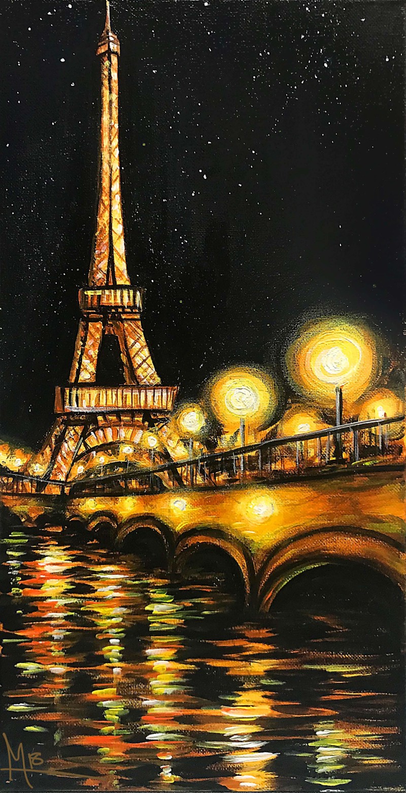 Eiffel Tower at Night - In Studio Class
