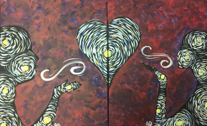 VIRTUAL PAINT CLASS WITH PAINT KIT | DATE NIGHT: Starry Night Lovers | 7 PM EST