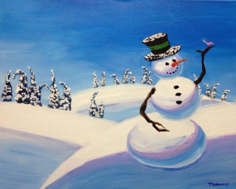 Waving Snowman