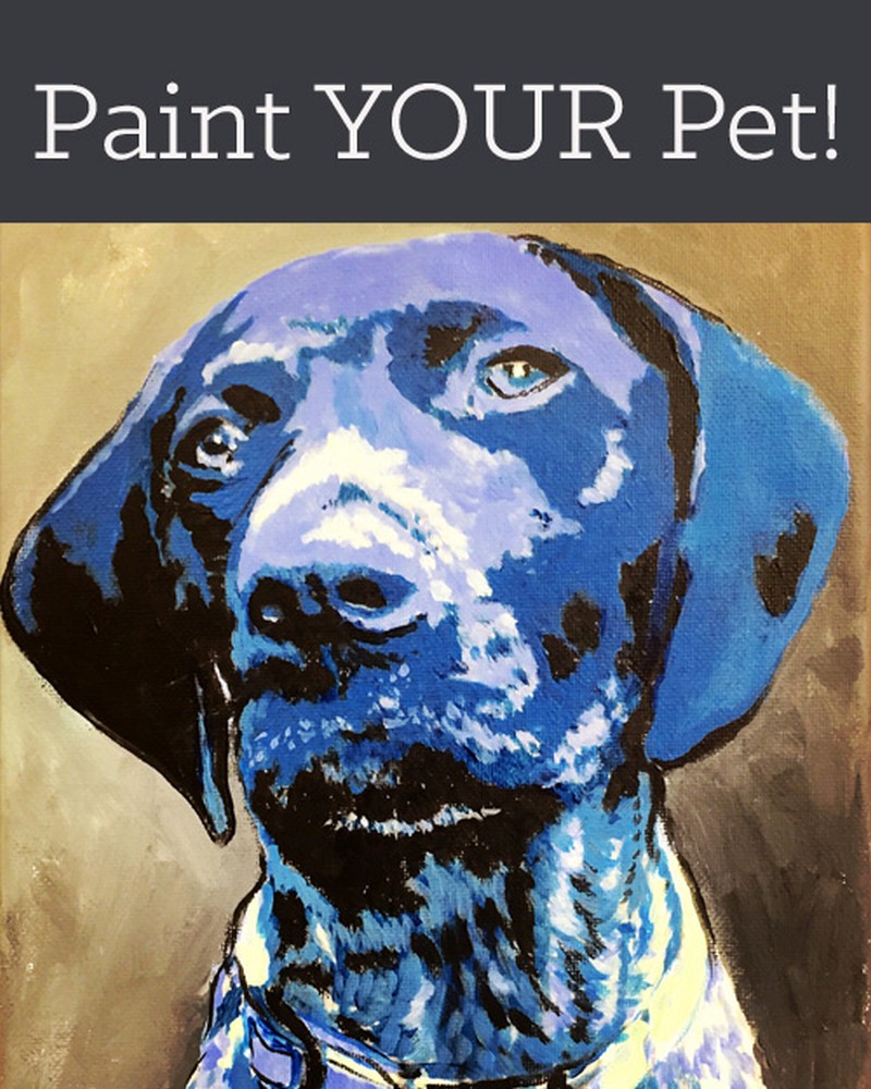 IN-STUDIO: Paint Art Paint YOUR Pet - 11x14 Acrylic on Canvas