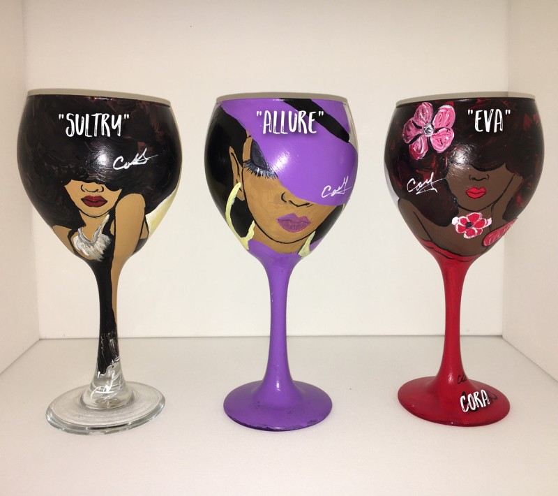 Sultry, Allure, & Eva Wine Glasses 