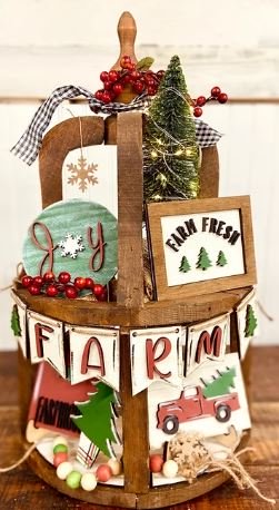 Christmas Tree Farm Tier Tray Set