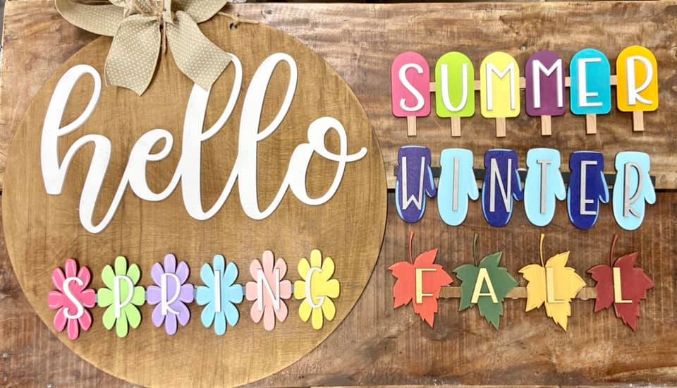 Interchangeable Seasons Door Hanger 
