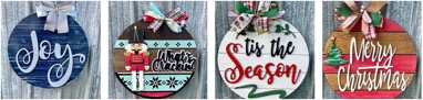 Holiday Door Hangers and Porch Leaners