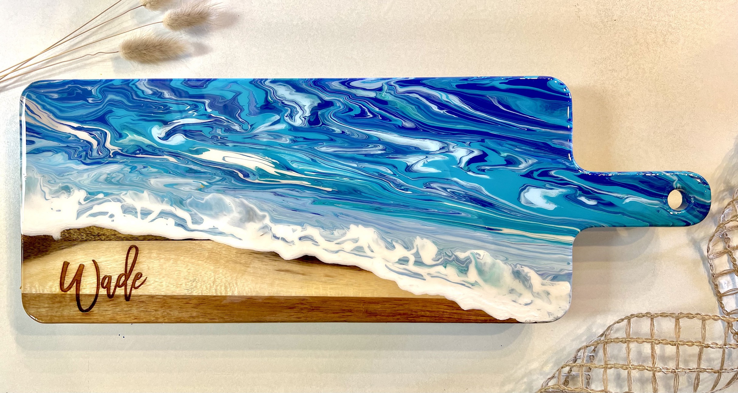 Personalized Resin Pour Serving Board