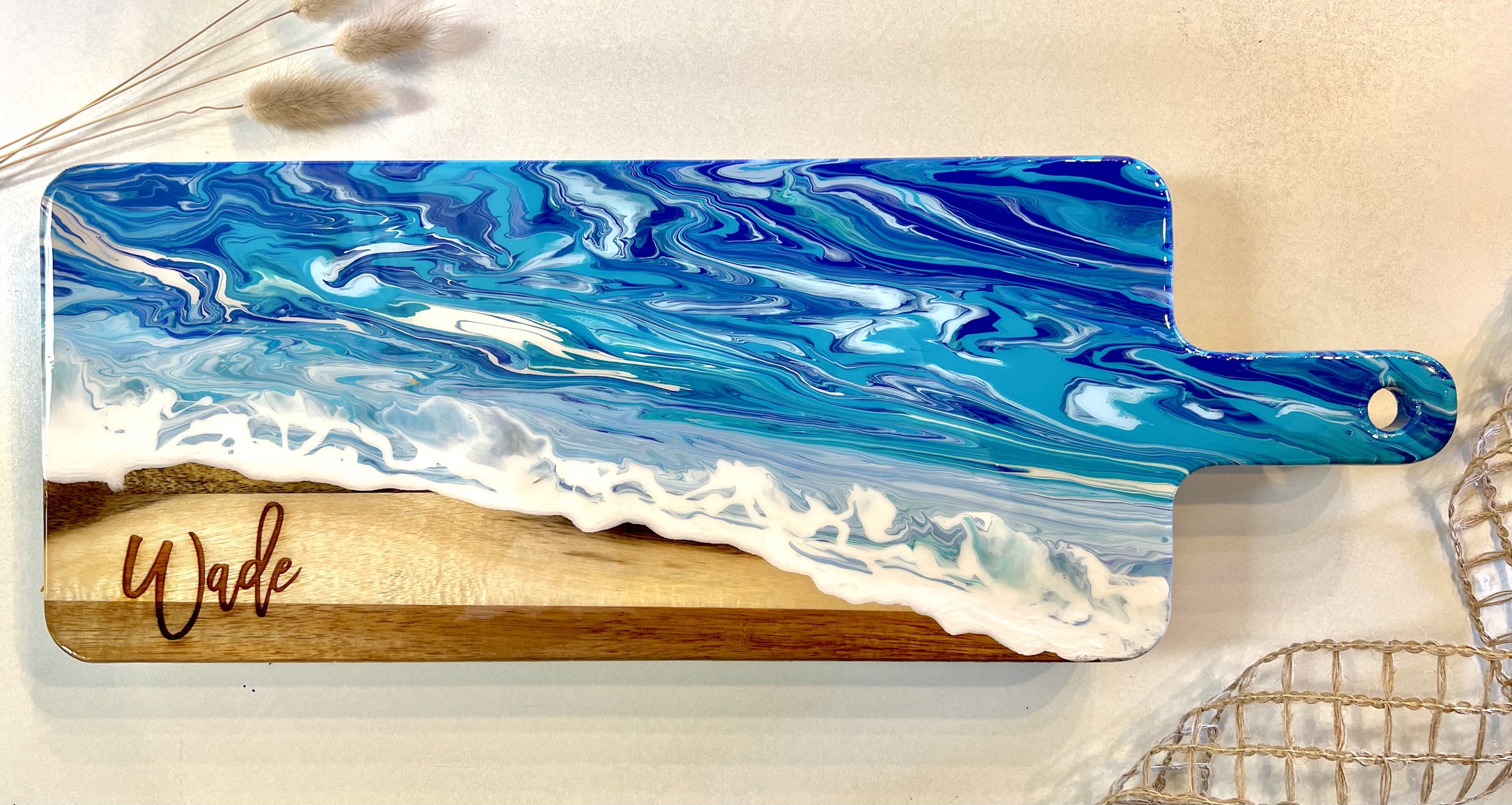 Personalized Acrylic Pour Serving Board