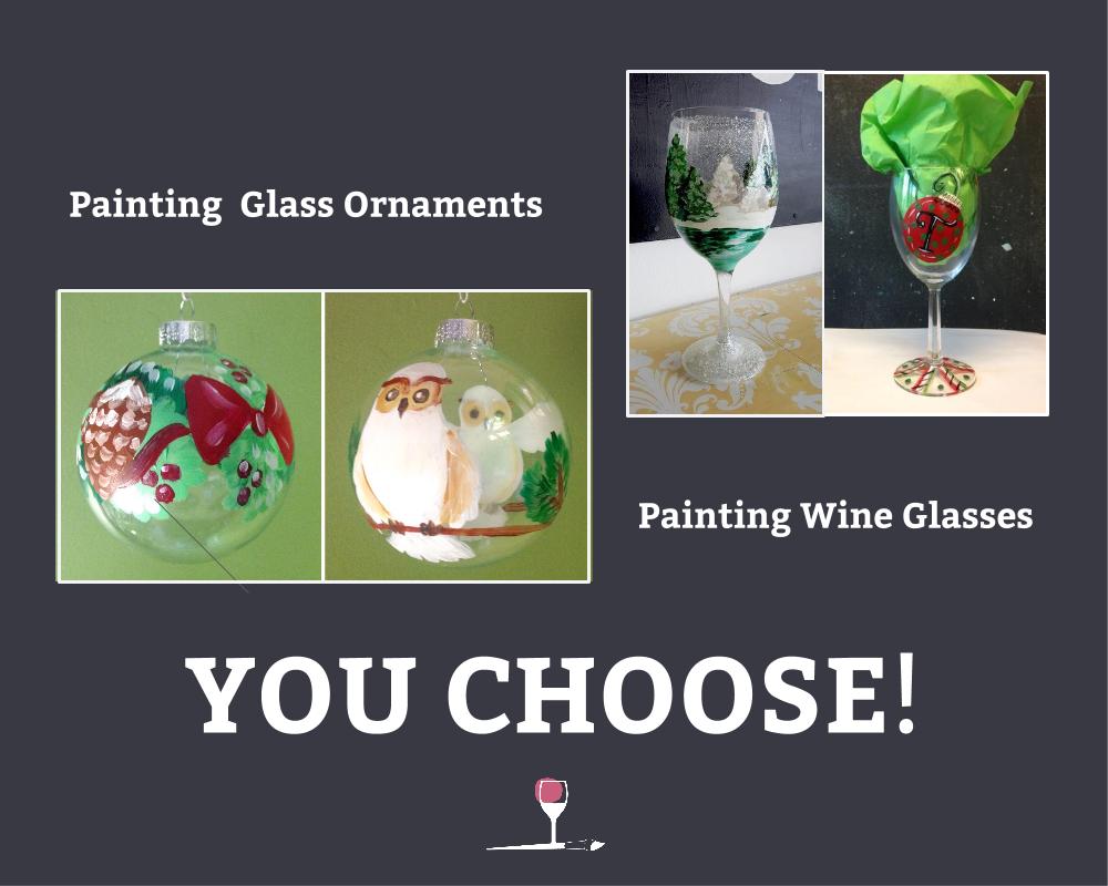 DIY Wine Glass Painting, Online class & kit