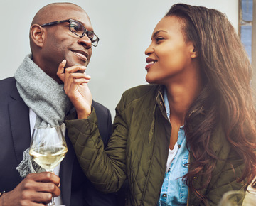 Couple with wine picture