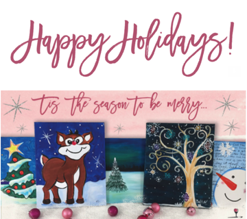 wine & design holiday paintings
