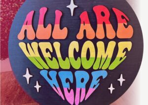 half width row all are welcome here new