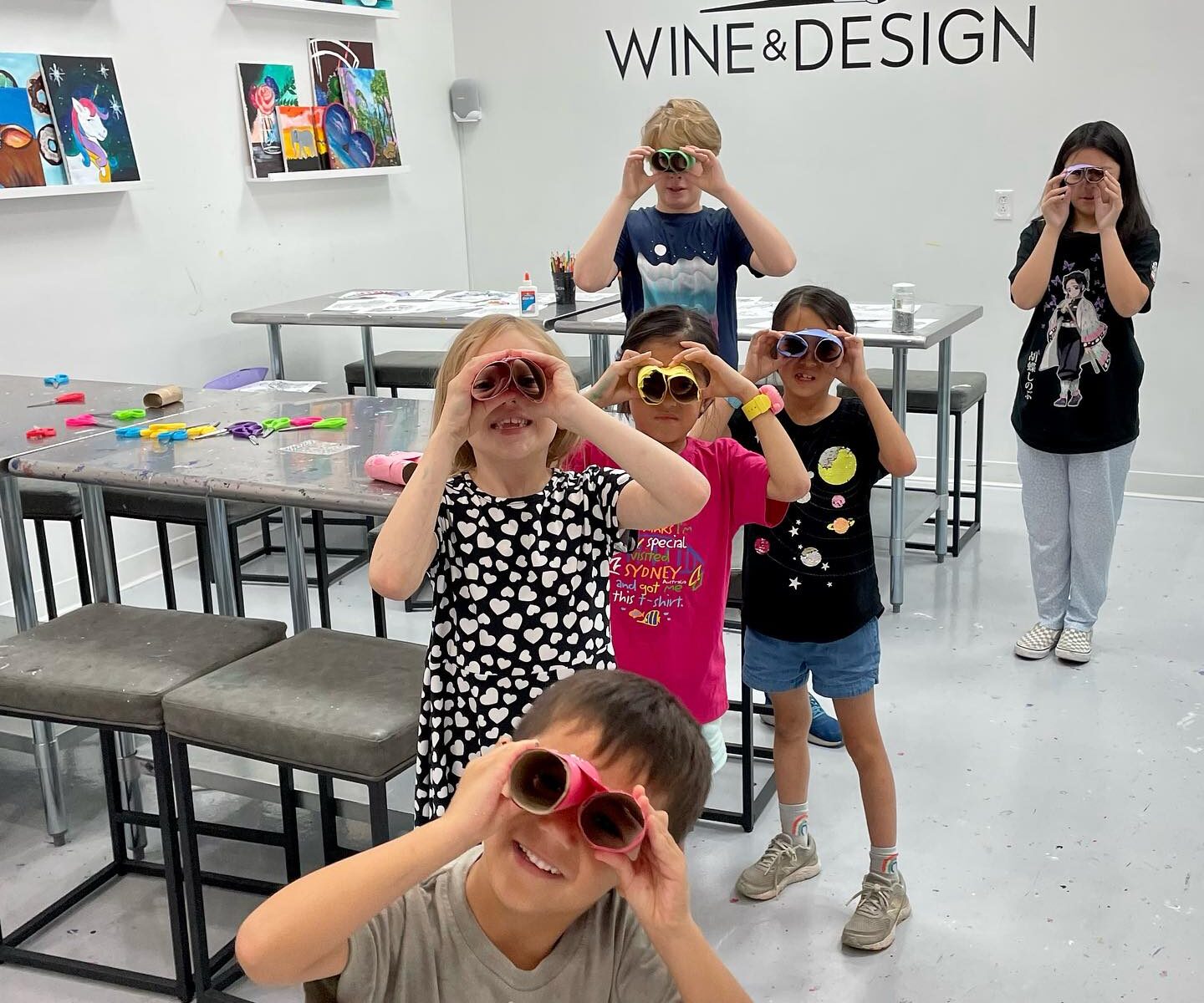 Making Binoculars at Summer Art Camp in Montclair, NJ