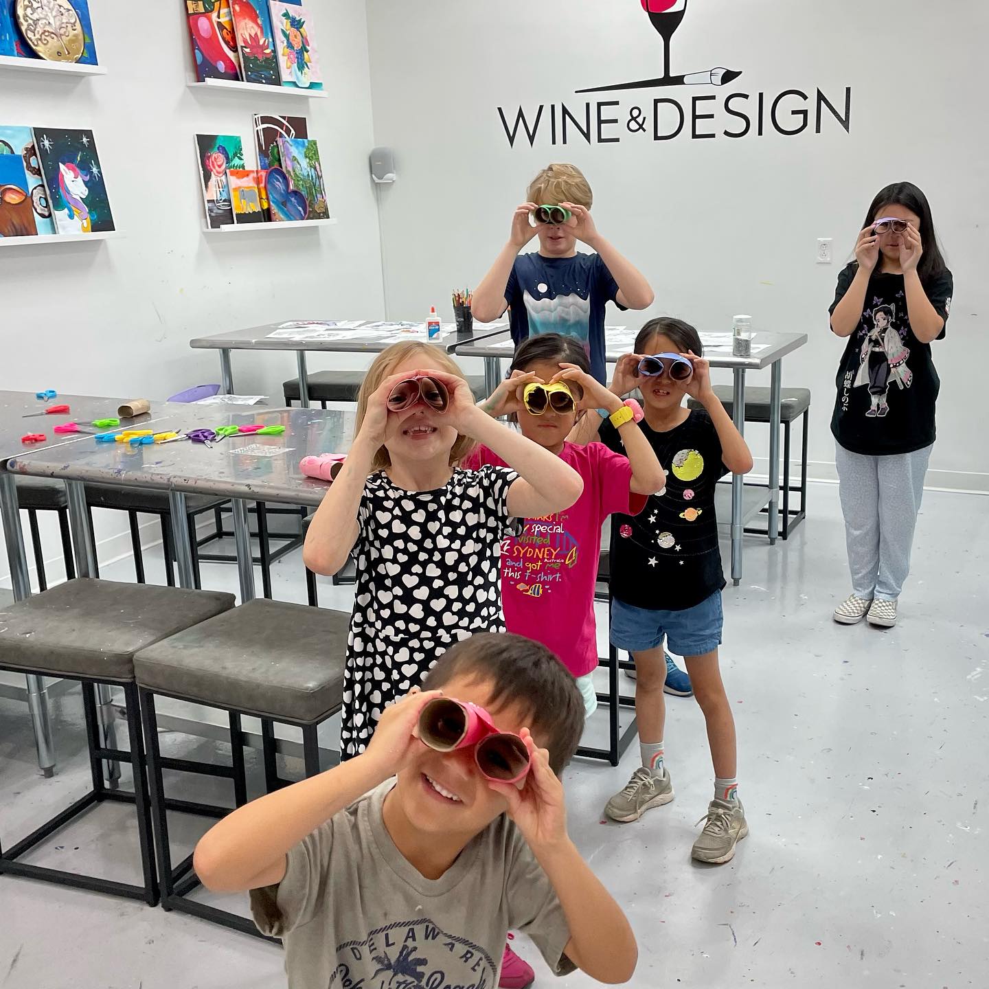 Making Binoculars at Summer Art Camp in Montclair, NJ