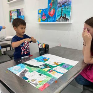 Molly Plays Along with Our 5 Year Old Artist Camper