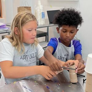Working Together as a Team at Wine & Design Montclair