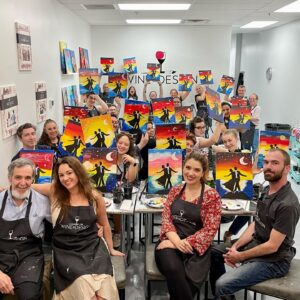 Logo Painting for Fred Astaire Dance at Wine & Design Montclair