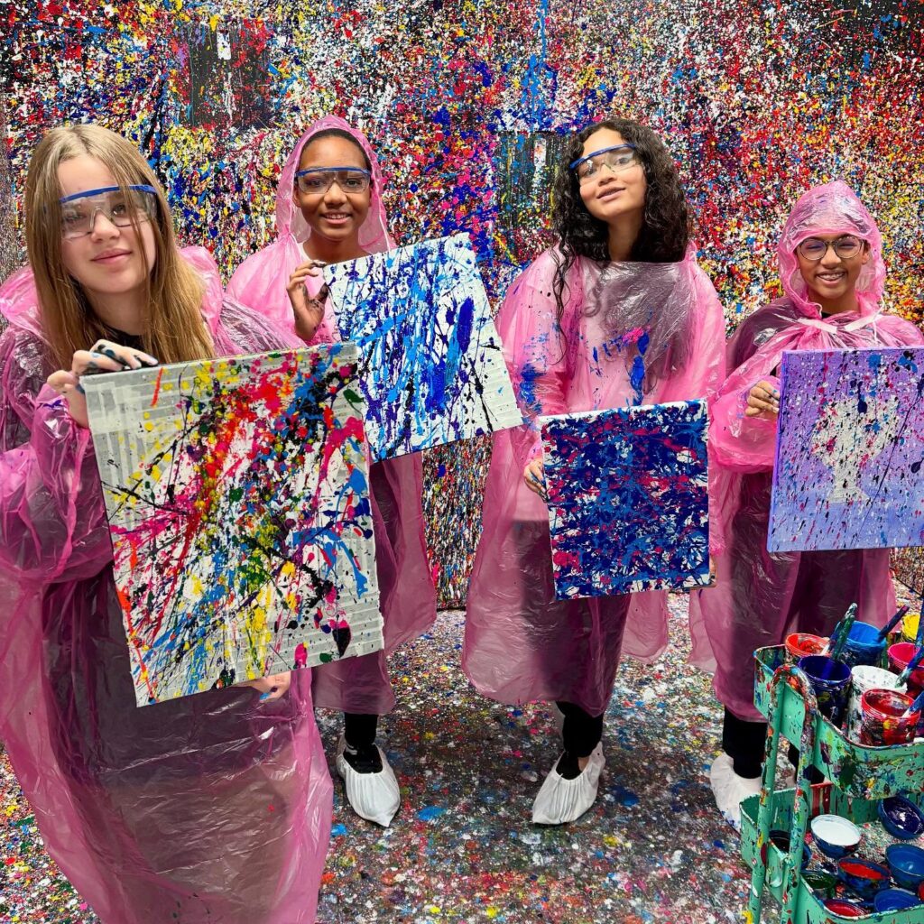 12 Year Old Splatter Zone Birthday Party Tween Parties at Wine & Design Montclair