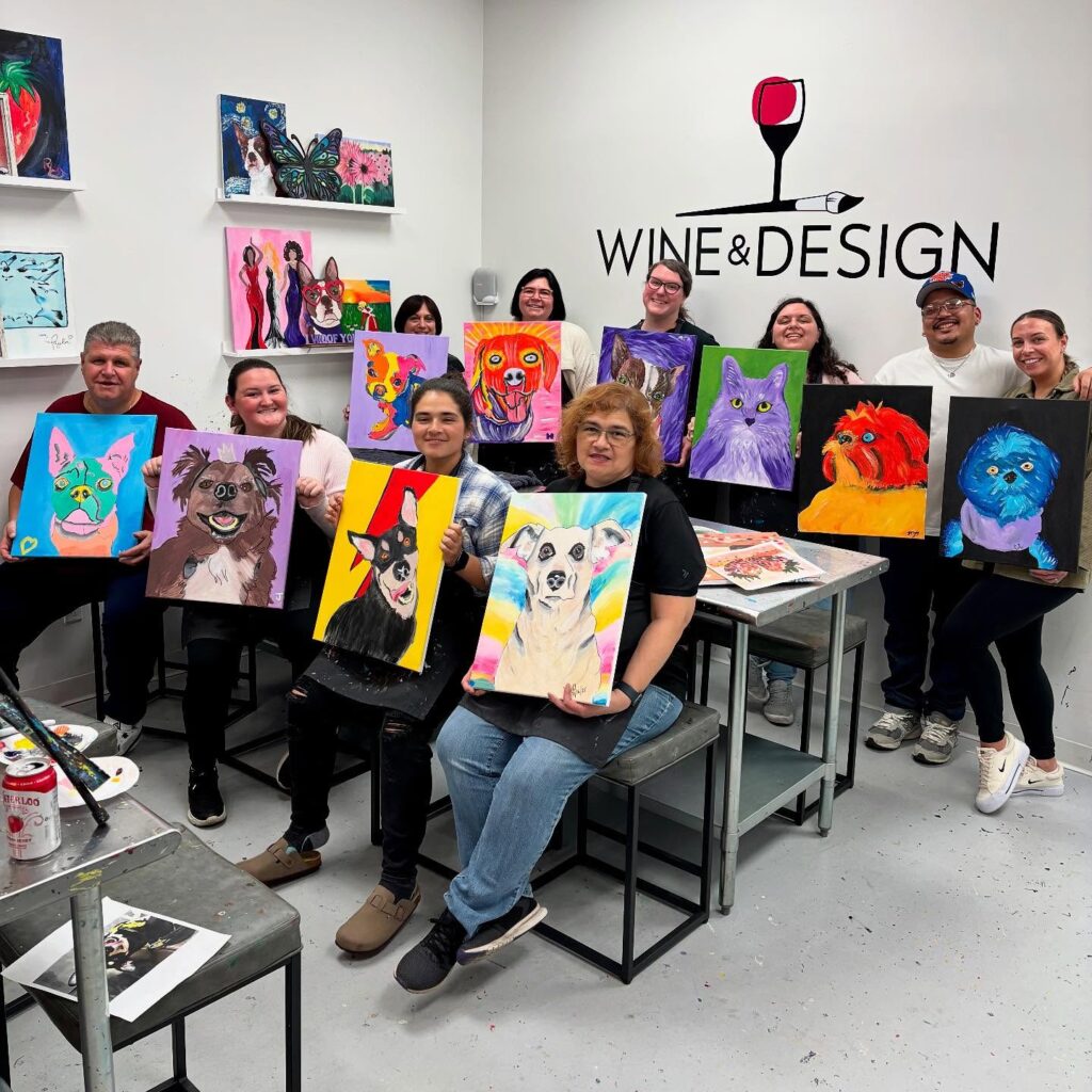 Carey's Private Paint Your Pet Pop Art Birthday Party BYOB and Free Parking