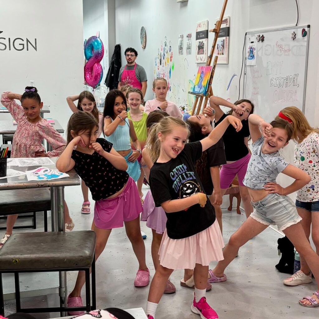 Games and Giggles at Olivia's 8th Birthday pARTy Wine & Design Montclair
