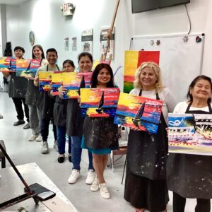 Julie's Birthday A Family Paint Party Wine and Design Montclair
