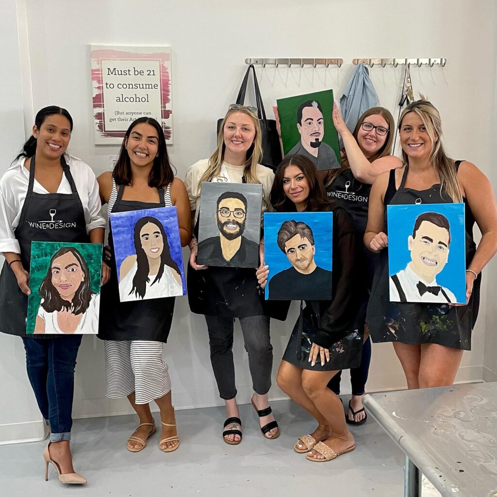 Paint Your Partner Great for Bachelorette Parties Wine & Design Montclair