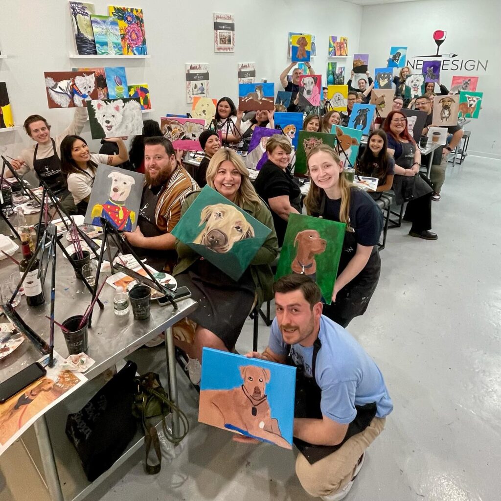 Paint Your Pet Fundraiser for Rescue Haven Foundation at Wine & Design Montclair