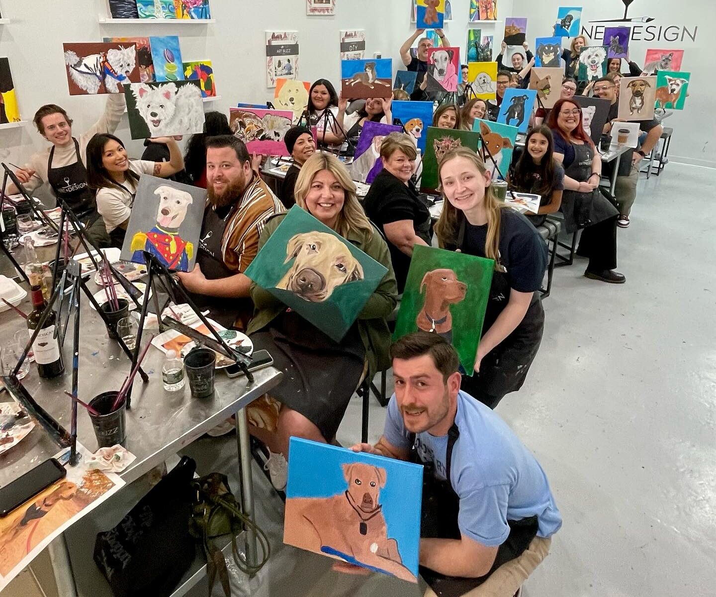 Paint Your Pet Fundraiser for Rescue Haven Foundation at Wine & Design Montclair